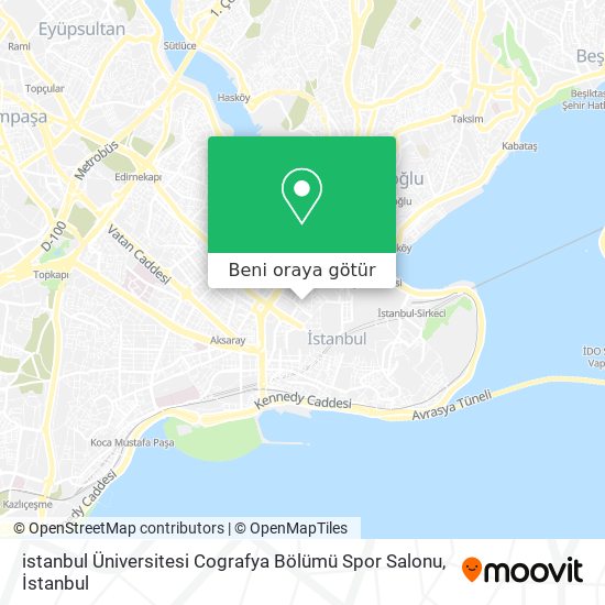 istanbul Üniversitesi Cografya Bölümü Spor Salonu harita