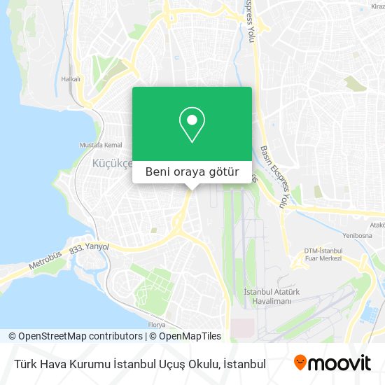 Türk Hava Kurumu İstanbul Uçuş Okulu harita