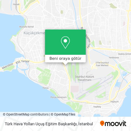 Türk Hava Yolları Uçuş Eğitim Başkanlığı harita