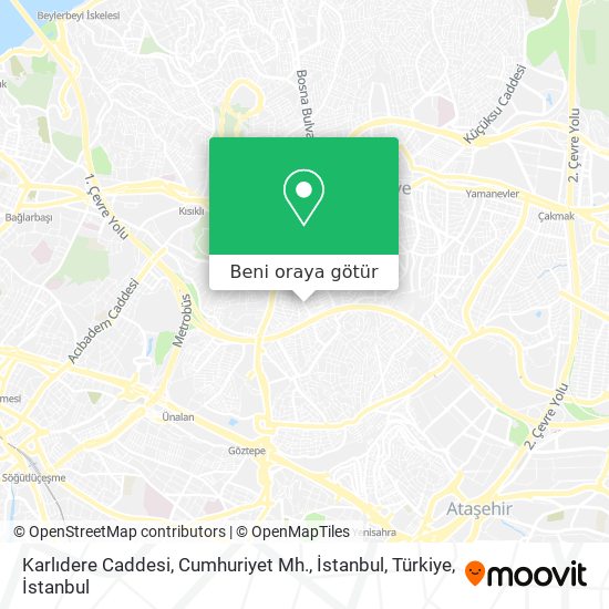 Karlıdere Caddesi, Cumhuriyet Mh., İstanbul, Türkiye harita