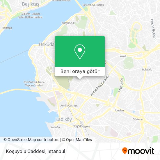 Koşuyolu Caddesi harita