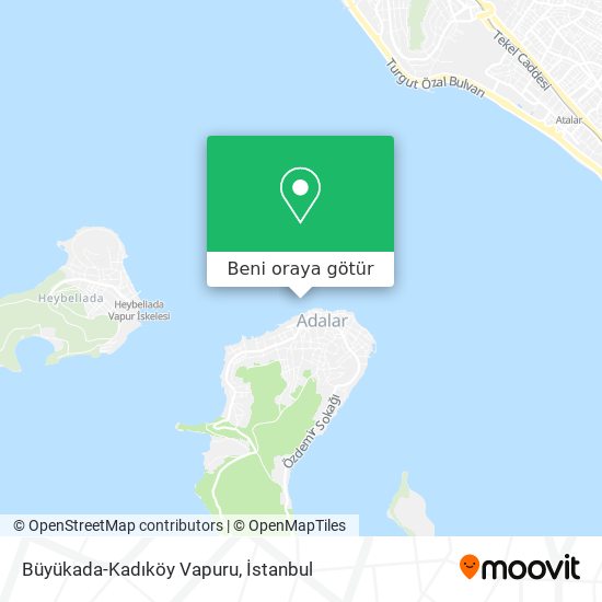 Büyükada-Kadıköy Vapuru harita