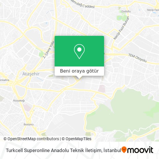 Turkcell Superonline Anadolu Teknik İletişim harita