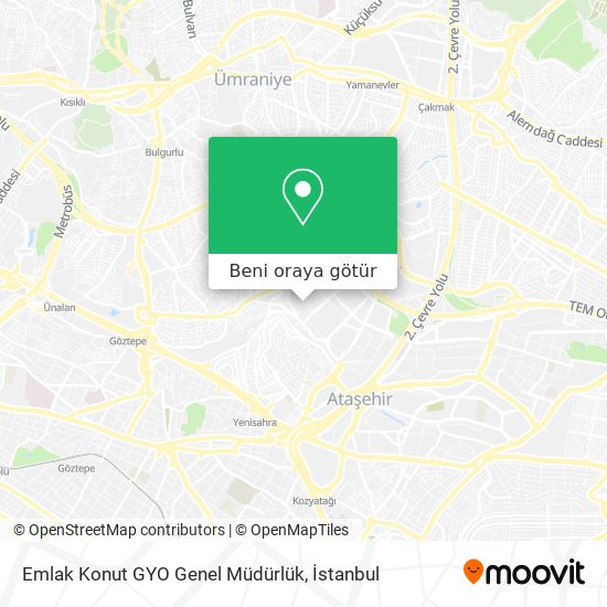 Emlak Konut GYO Genel Müdürlük harita