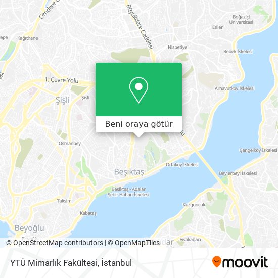 YTÜ Mimarlık Fakültesi harita