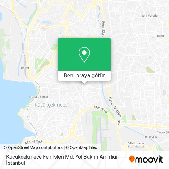 Küçükcekmece Fen İşleri Md. Yol Bakım Amirliği harita