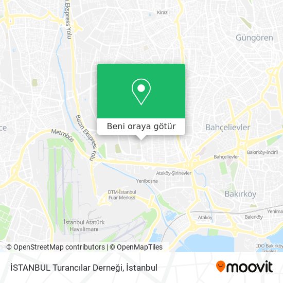 İSTANBUL Turancılar Derneği harita