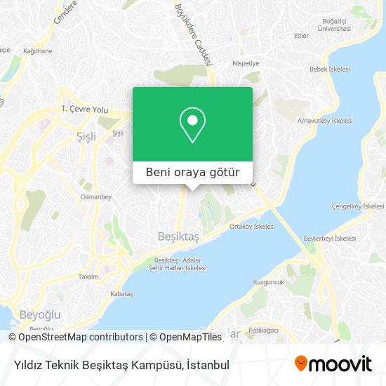 Yıldız Teknik Beşiktaş Kampüsü harita