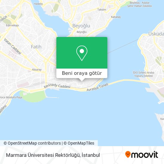 Marmara Üniversitesi Rektörlüğü harita