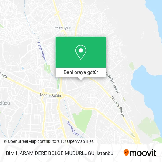 BİM HARAMiDERE BÖLGE MÜDÜRLÜĞÜ harita