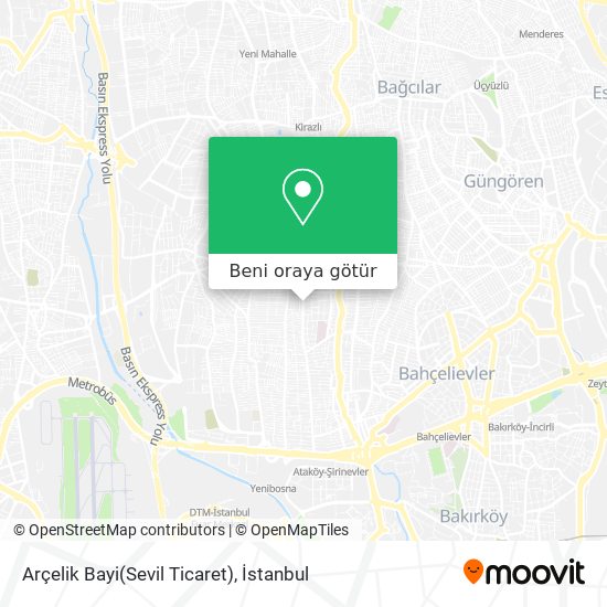 Arçelik Bayi(Sevil Ticaret) harita
