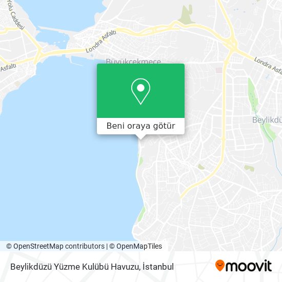 Beylikdüzü Yüzme Kulübü Havuzu harita