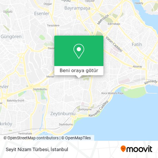 Seyit Nizam Türbesi harita