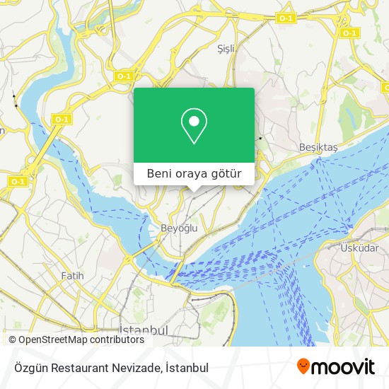 Özgün Restaurant Nevizade harita