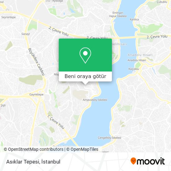 Asıklar Tepesi harita