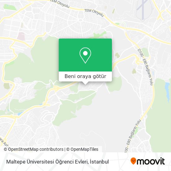 Maltepe Üniversitesi Öğrenci Evleri harita