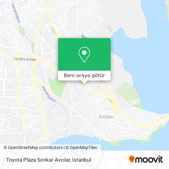 Toyota Plaza Sonkar Avcılar harita