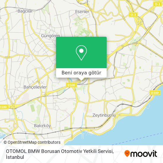 OTOMOL BMW Borusan Otomotiv Yetkili Servisi harita