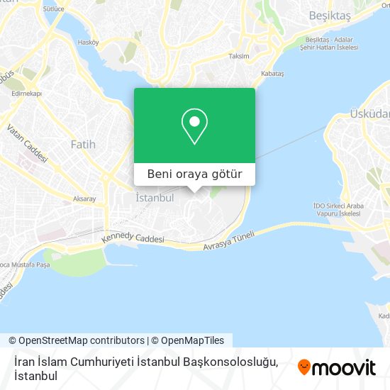 İran İslam Cumhuriyeti İstanbul Başkonsolosluğu harita
