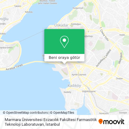 Marmara Üniversitesi Eczacılık Fakültesi Farmasötik Teknoloji Laboratuvarı harita