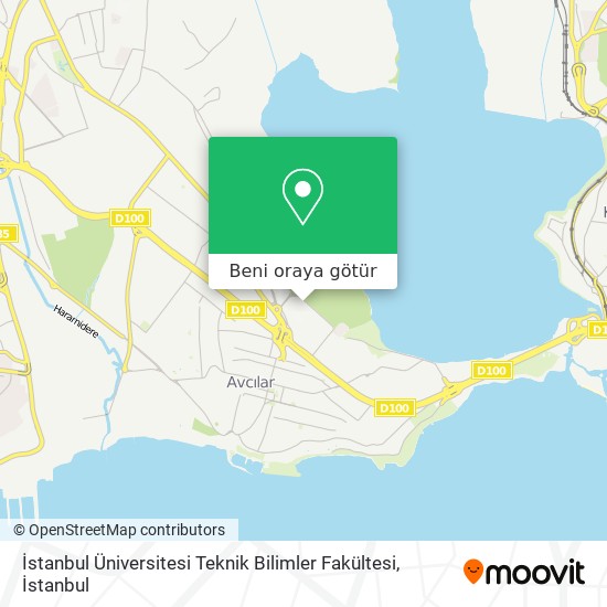 İstanbul Üniversitesi Teknik Bilimler Fakültesi harita