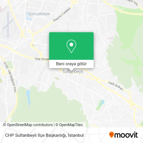 CHP Sultanbeyli İlçe Başkanlığı harita