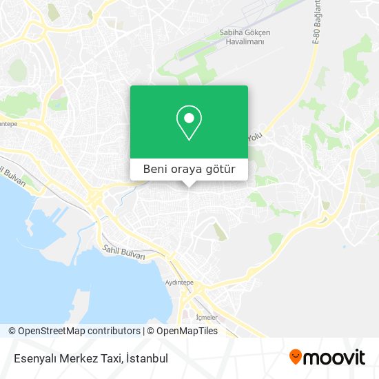 Esenyalı Merkez Taxi harita