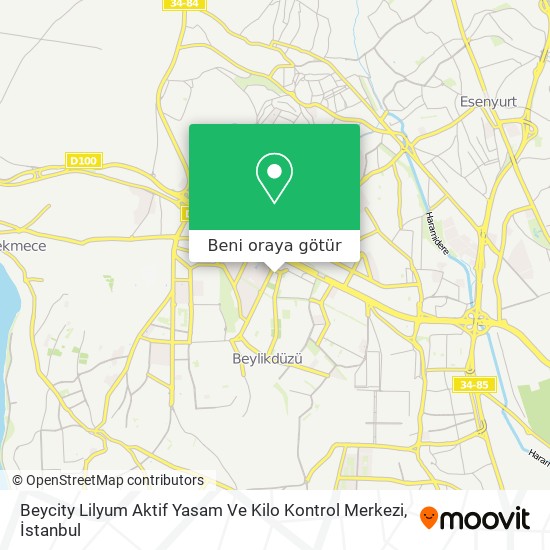 Beycity Lilyum Aktif Yasam Ve Kilo Kontrol Merkezi harita