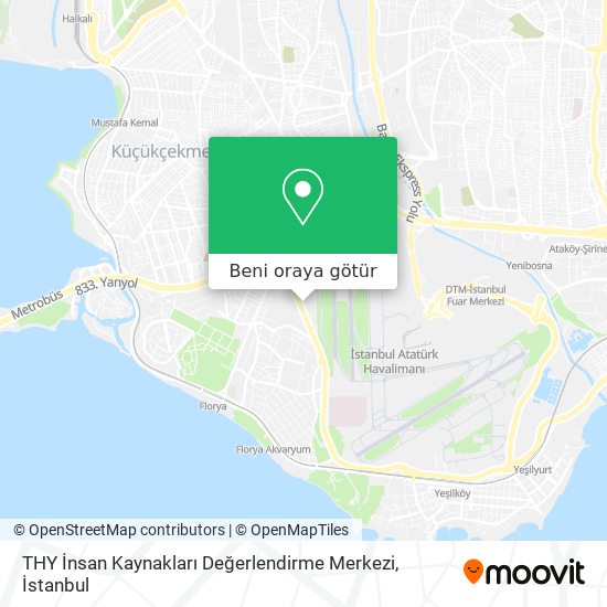 THY İnsan Kaynakları Değerlendirme Merkezi harita
