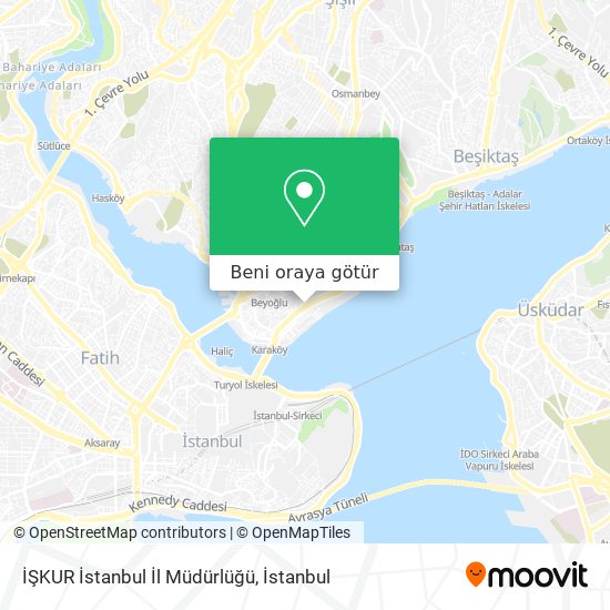 İŞKUR İstanbul İl Müdürlüğü harita