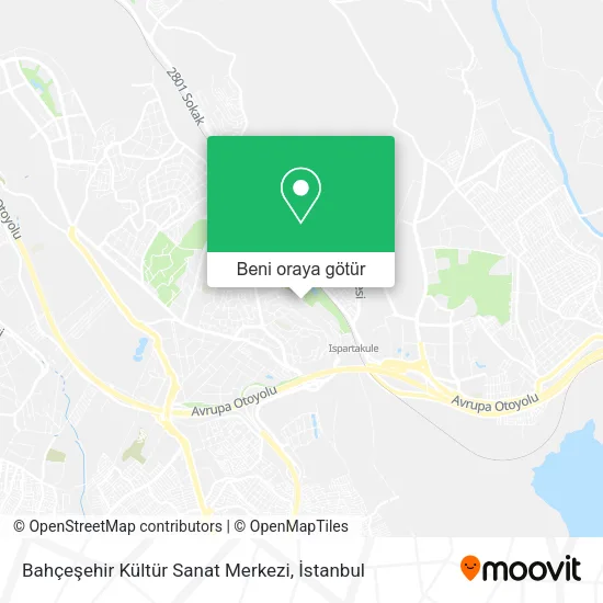 Bahçeşehir Kültür Sanat Merkezi harita