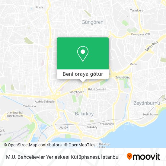 M.U. Bahcelievler Yerleskesi Kütüphanesi harita