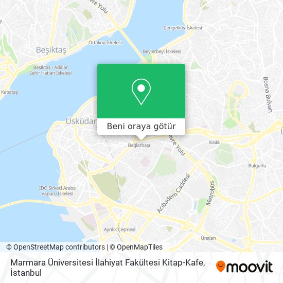 Marmara Üniversitesi İlahiyat Fakültesi Kitap-Kafe harita