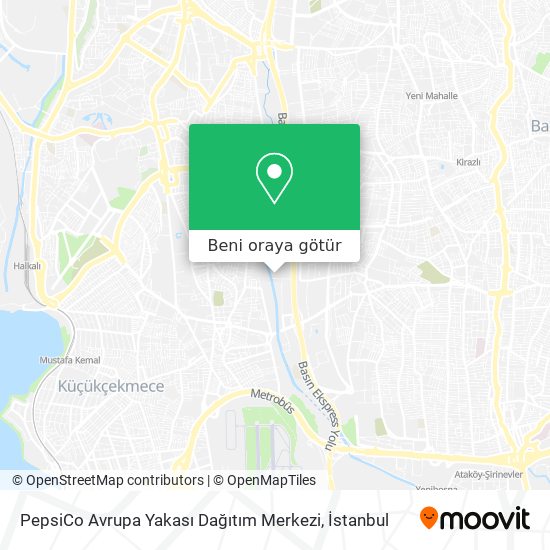 PepsiCo  Avrupa Yakası Dağıtım Merkezi harita