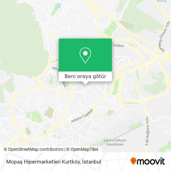 Mopaş Hipermarketleri Kurtköy harita