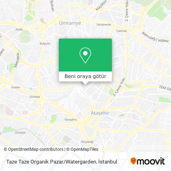 Taze Taze Organik Pazar / Watergarden harita