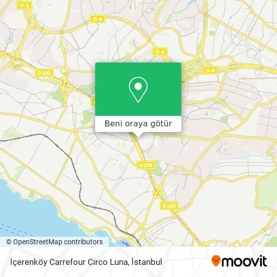 İçerenköy Carrefour Circo Luna harita