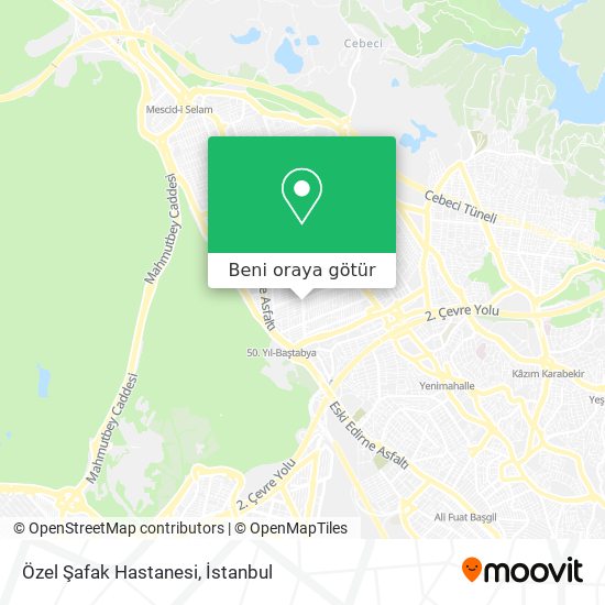 Özel Şafak Hastanesi harita