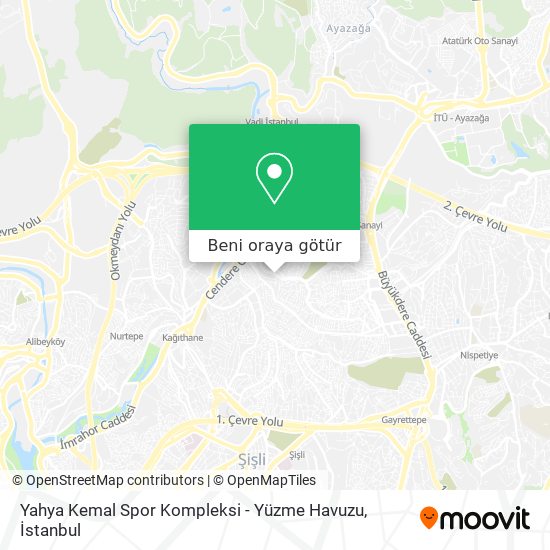 Yahya Kemal Spor Kompleksi - Yüzme Havuzu harita