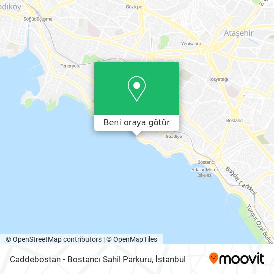 Caddebostan - Bostancı Sahil Parkuru harita