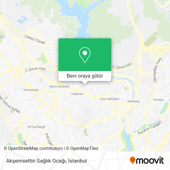 Akşemsettin Sağlık Ocağı harita
