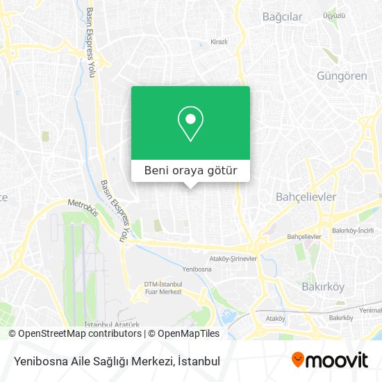 Yenibosna Aile Sağlığı Merkezi harita