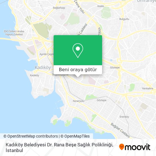 Kadıköy Belediyesi Dr. Rana Beşe Sağlık Polikliniği harita