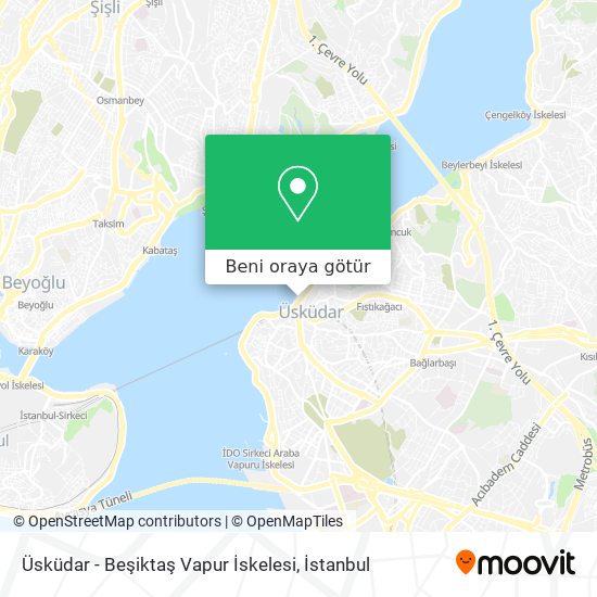 Üsküdar - Beşiktaş Vapur İskelesi harita
