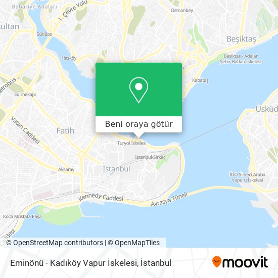Eminönü - Kadıköy Vapur İskelesi harita
