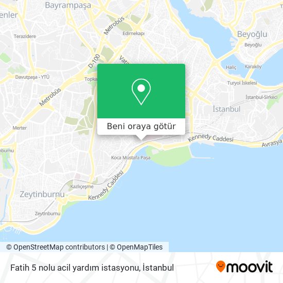 Fatih 5 nolu acil yardım istasyonu harita