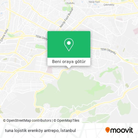 tuna lojistik erenköy antrepo harita