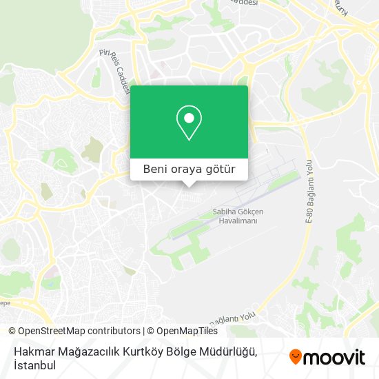 Hakmar Mağazacılık Kurtköy Bölge Müdürlüğü harita