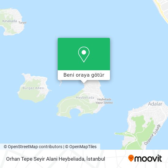 Orhan Tepe Seyir Alani Heybeliada harita