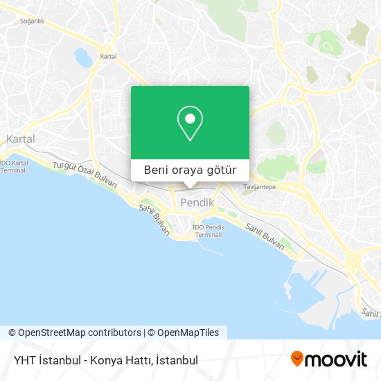 YHT İstanbul - Konya Hattı harita